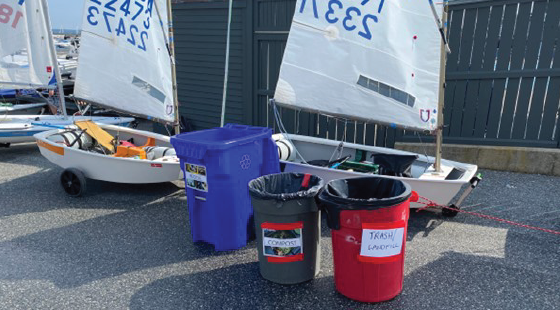Separating waste at a Sailors for the Sea Clean Regatta