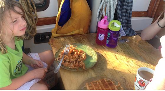 Breakfast in cockpit