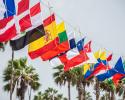 Hailing from 66 nations, 382 youth sailors came to compete in Corpus Christi, Texas. Photo credit to World Sailing/James Tomlinson. Youth Sailing World Championships, country flags