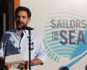 Sailors for the Sea Portugal President Bernardo Correa De Barros thanks sponsors during ribbon cutting ceremony. Sailors for the Sea Portugal, Bernardo Correa De Barros