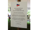 Fun, informative signs throughout the regatta helped people understand why they switched to reusable bottles. Bottle Sign