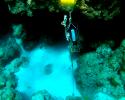 This is a CTD instrument deployed at Rocas Atoll; it is used to determine the conductivity, temperature, and depth of the ocean. Since coral is very sensitive to temperature changes this information is very important to understanding changes in ocean health. Photo credit: Barbara Pinheiro CTD instrument, Rocas Atoll, conductivity, temperature, depth, ocean health, research