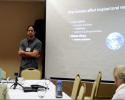 Dr. Mike Gil lead the entire group in a fascinating conversation about ocean health, specifically focusing on coral reef issues. Dr. Mike Gil, coral reef issues, ocean health lectures