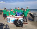 The Green Team for the Newport Bermuda Race partnered with Clean Ocean Access for a beach cleanup at second beach!