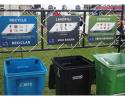 Well designed and well labeled waste stations, along with a large green team focused on sorting helped ACWS San Francisco achieve a 98% diversion rate. Trash, composting, and recycling receptacles at the America's Cup