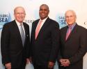 From left to right: Sailors for the Sea board member Henry Becton, Steve Curwood host and executive producer of NPR’s Living on Earth, and David Treadway, Sailors for the Sea co-founder and Vice-Chairman. From left to right: Sailors for the Sea board member Henry Becton, Steve Curwood host and executive producer of NPR’s Living on Earth, and David Treadway, Sailors for the Sea co-founder and Vice-Chairman.