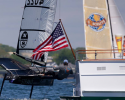 Moth's and Class 40's share the race course - reducing fuel use by the race committee and increasing excitement for spectators on shore! Photo by Meredith Block Moth, Class 40, Meredith Block