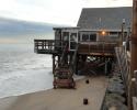 The view from land in Matunuck is almost more alarming and at high tide the beach is fully underwater. Photo credit: RI Sea Grant Matunuck, Ocean Mist, Erosion