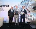 This year, at The Economist’s World Ocean Summit in Cascais, Portugal, The Economist named Liquid Robotics the top innovator for the Ocean Innovation Challenge. From left to right: Gary Gysin, President and CEO of Liquid Robotics, Roger Hine, the inventor of the Wave Glider and Alain Delamuraz, Vice President of Blancpain. Photo credit: Liquid Robotics Liquid Robotics, Seagoing Robot, Wave Glider, Water Robot, Ocean Robot, Fishery Monitoring