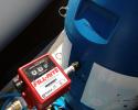 The flowmeter attached to the ZipWater station tracks how much water is used, and therefore how many water bottles were prevented from entering the waste stream. Flowmeter attached to Zip2Water station.